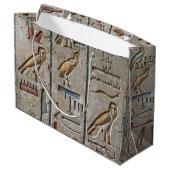 Altes Ägypten Hieroglyphische Gravur Pharoah Gesch Große Geschenktüte (Rückseite Schrägansicht)