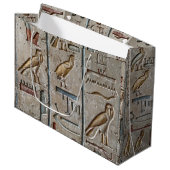 Altes Ägypten Hieroglyphische Gravur Pharoah Gesch Große Geschenktüte (Vorderseite Schrägansicht)