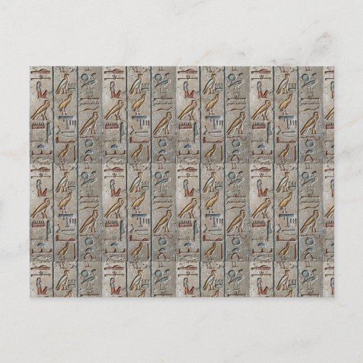 Altes Ägypten Hieroglyphische Gravur Pharoah Gesch Postkarte (Vorderseite)