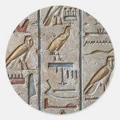 Altes Ägypten Hieroglyphische Gravur Pharoah Gesch Runder Aufkleber (Vorderseite)