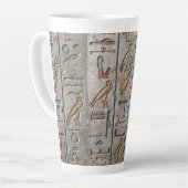 Altes Ägypten Hieroglyphische Sprache Gravur Pharo Milchtasse (Linke Ecke)