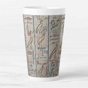 Altes Ägypten Hieroglyphische Sprache Gravur Pharo Milchtasse