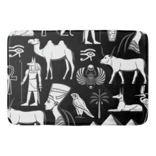 Altes Ägypten Hieroglyphisches Symbol Muster Badematte