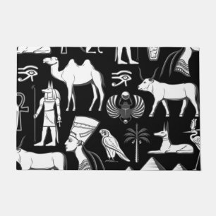 Altes Ägypten Hieroglyphisches Symbol Muster Fußmatte