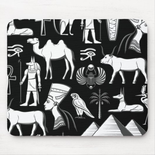 Altes Ägypten Hieroglyphisches Symbol Muster Mousepad (Vorne)
