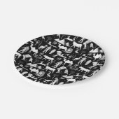 Altes Ägypten Hieroglyphisches Symbol Muster Pappteller (Schrägansicht)