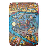 Altes Ägypten Kunst Gott Geb unterstützt Nut in He Badematte (Vorderseite Vertikal)