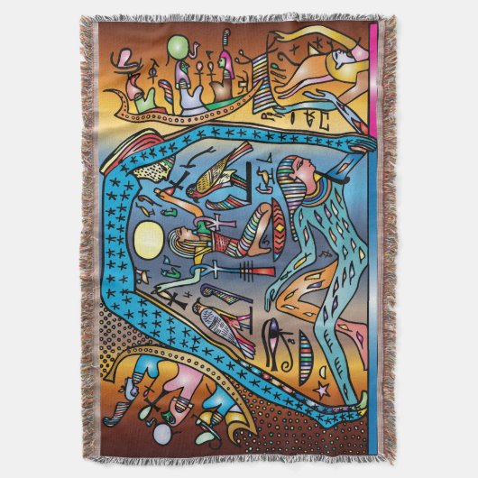 Altes Ägypten Kunst Gott Geb unterstützt Nut in He Decke (Vorderseite Vertikal)