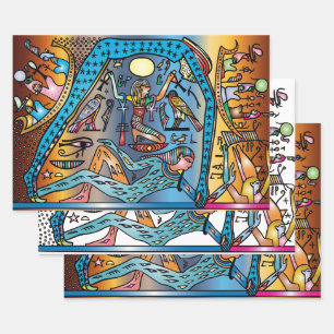 Altes Ägypten Kunst Gott Geb unterstützt Nut in He Geschenkpapier Set