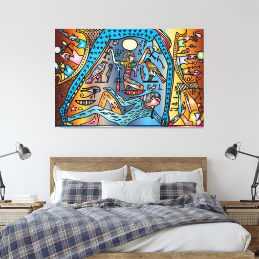 Altes Ägypten Kunst Gott Geb unterstützt Nut in He Leinwanddruck (Insitu (Schlafzimmer))