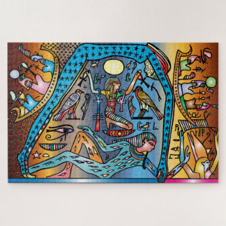 Altes Ägypten Kunst Gott Geb unterstützt Nut in He Puzzle