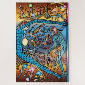 Altes Ägypten Kunst Gott Geb unterstützt Nut in He Puzzle (Vertikal)