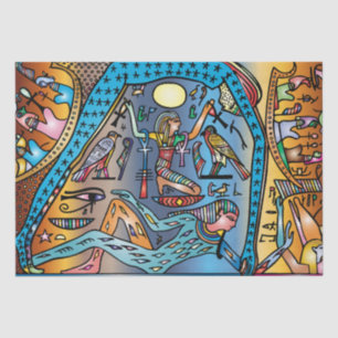 Altes Ägypten Kunst Gott Geb unterstützt Nut in He Seidenpapier