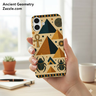 Altes Ägypten Mystik Geometrischer Papyrus iPhone 16 Plus Hülle