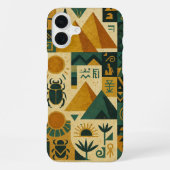 Altes Ägypten Mystik Patchwork Papyrus iPhone Hülle (Rückseite)