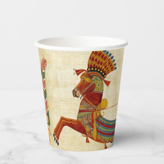 Altes Ägypten Pharaoh Ramesses II Pferde Papyrus Pappbecher (Vorderseite)