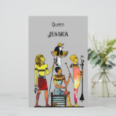 Altes Ägypten Pharaonen Lavish Ormamentation Briefpapier (Stehend Vorderseite)