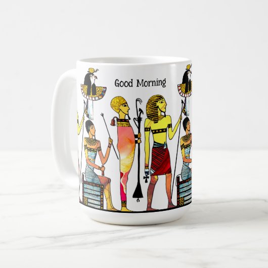 Altes Ägypten Pharaonen Lavish Ormamentation Kaffeetasse (Vorderseite Links)