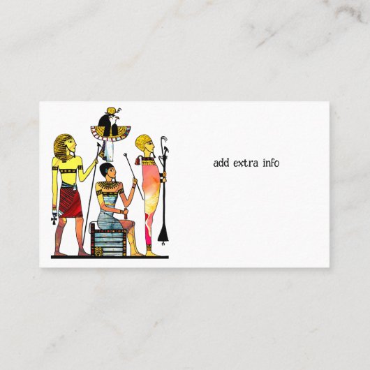 Altes Ägypten Pharaonen Lavish Ormamentation Visitenkarte (Rückseite)