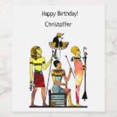 Altes Ägypten Pharaonen Lavish Ormamentation Weinetikett (Einzelnes Label)