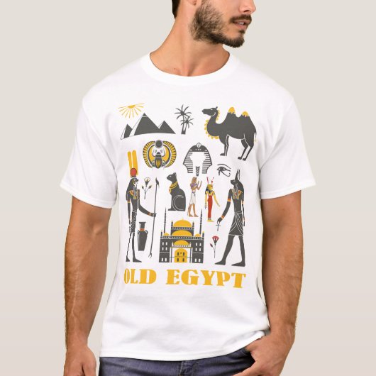 Altes Ägypten Pyramiden und Symbole Geschenk T-Shirt (Vorderseite)