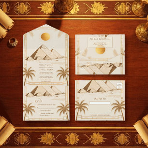 Altes Ägypten Pyramiden Von Gizeh Ägyptische Hochz All In One Einladung