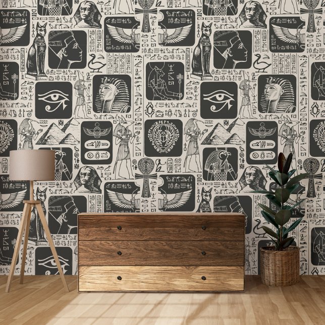 Altes Ägypten Thema Pyramid Pharaoh Anubis Symbole Tapete (Von Creator hochgeladen)