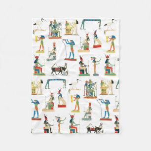 Altes Ägypten Vintage-Ägyptisches Muster Fleecedecke