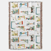 Altes Ägypten Vintages ägyptisches Muster Decke (Vorderseite Vertikal)