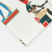 Altes Ägypten Vintages ägyptisches Muster Fleecedecke (Ecke)