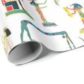 Altes Ägypten Vintages ägyptisches Muster Geschenkpapier (Rolleneckpunkt)