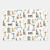 Altes Ägypten Vintages ägyptisches Muster Geschenkpapier Set (Vorderseite)