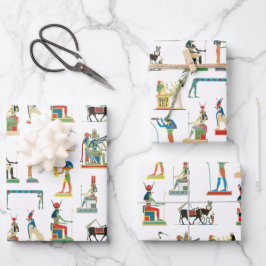 Altes Ägypten Vintages ägyptisches Muster Geschenkpapier Set
