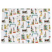 Altes Ägypten Vintages ägyptisches Muster Große Geschenktüte (Vorderseite)