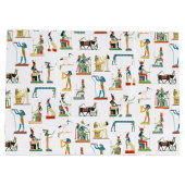 Altes Ägypten Vintages ägyptisches Muster Große Geschenktüte (Rückseite)