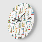 Altes Ägypten Vintages ägyptisches Muster Große Wanduhr (Winkel)