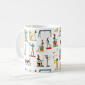 Altes Ägypten Vintages ägyptisches Muster Kaffeetasse (Vorderseite Links)