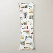 Altes Ägypten Vintages ägyptisches Muster Seitenschläferkissen (Vorderseite Vertikal)