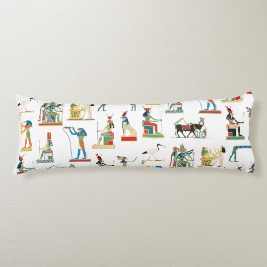 Altes Ägypten Vintages ägyptisches Muster Seitenschläferkissen (Vorderseite)