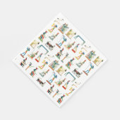 Altes Ägypten Vintages ägyptisches Muster Serviette (Ecke)