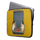 Altes Ägypten-Webstuhl-Frauen-Wolldecke, die Laptopschutzhülle (Vorderseite Links)