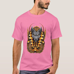 Altes Ägyptisches Anubis Grafik T-Shirt   Gold Pha