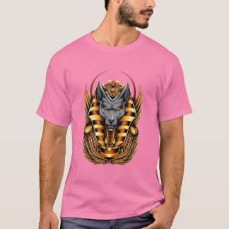 Altes Ägyptisches Anubis Grafik T-Shirt | Gold Pha