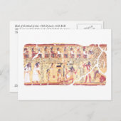 Altes ägyptisches Buch der Toten, das die Hea wieg Postkarte (Vorne/Hinten)