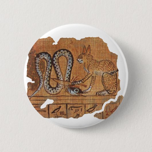 Altes ägyptisches Buch der Toten Ra & Apophis Button (Vorderseite)