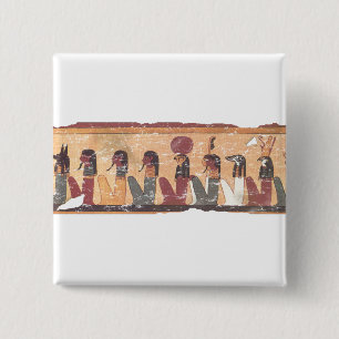 Altes ägyptisches Buch des Toten Gerichts Button