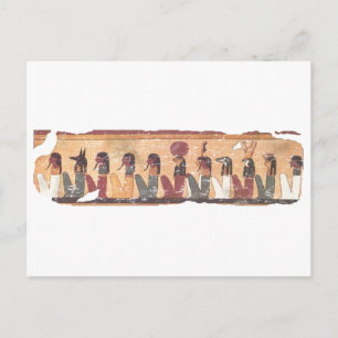 Altes ägyptisches Buch des Toten Gerichts Postkarte