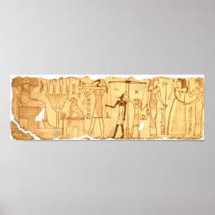 Altes ägyptisches Buch des Toten letzten Gerichts Poster