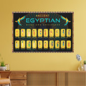 Altes ägyptisches Deities-Poster Leinwanddruck (Insitu (Wohnzimmer))