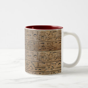 Altes ägyptisches Hieroglyphen-Designer-Geschenk Zweifarbige Tasse